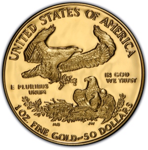 Reverse of $50 Gold American Eagle